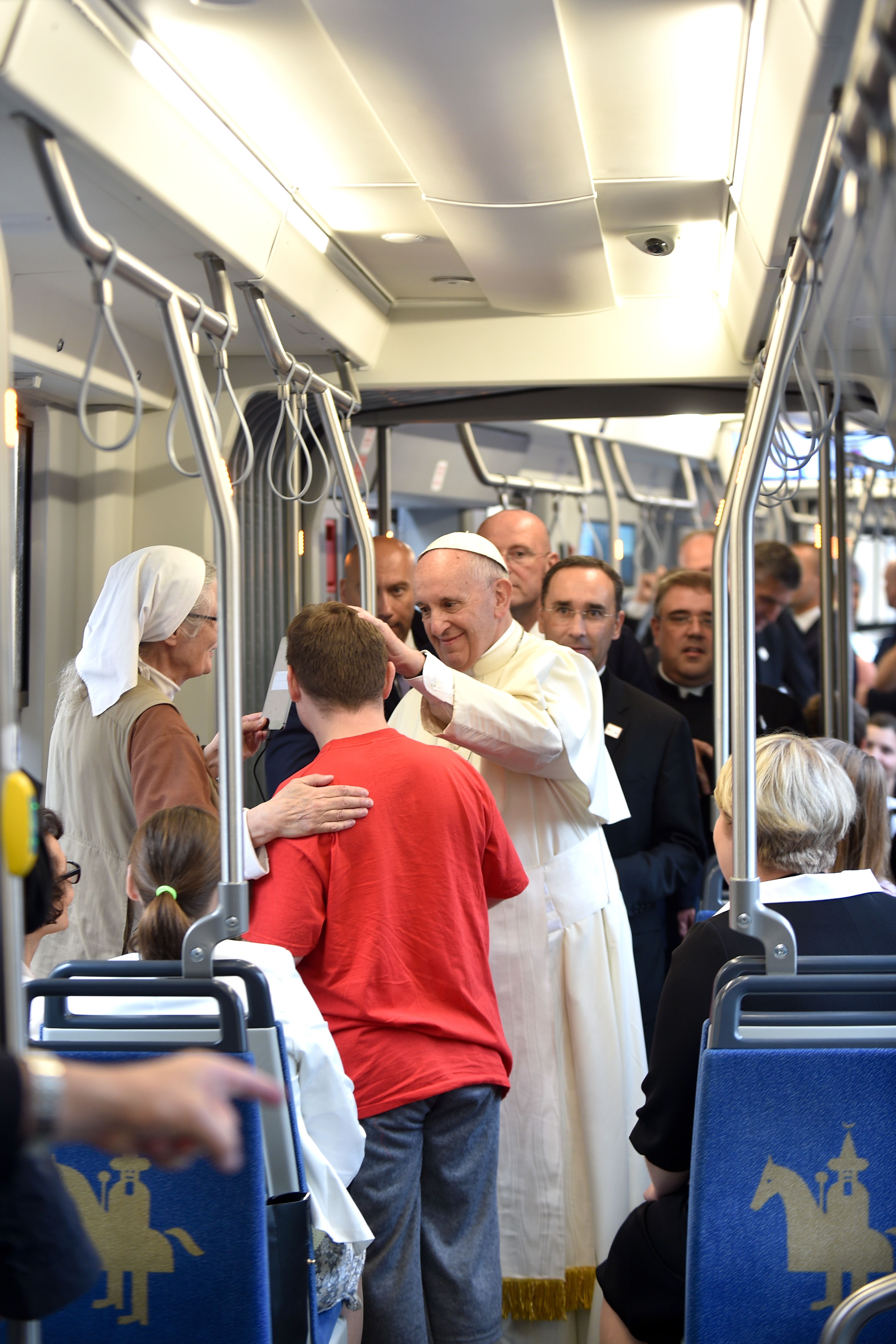 Pope in tram