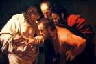 “The Incredulity of Saint Thomas” (c. 1601-02) by Italian master Baroque artist Caravaggio.
